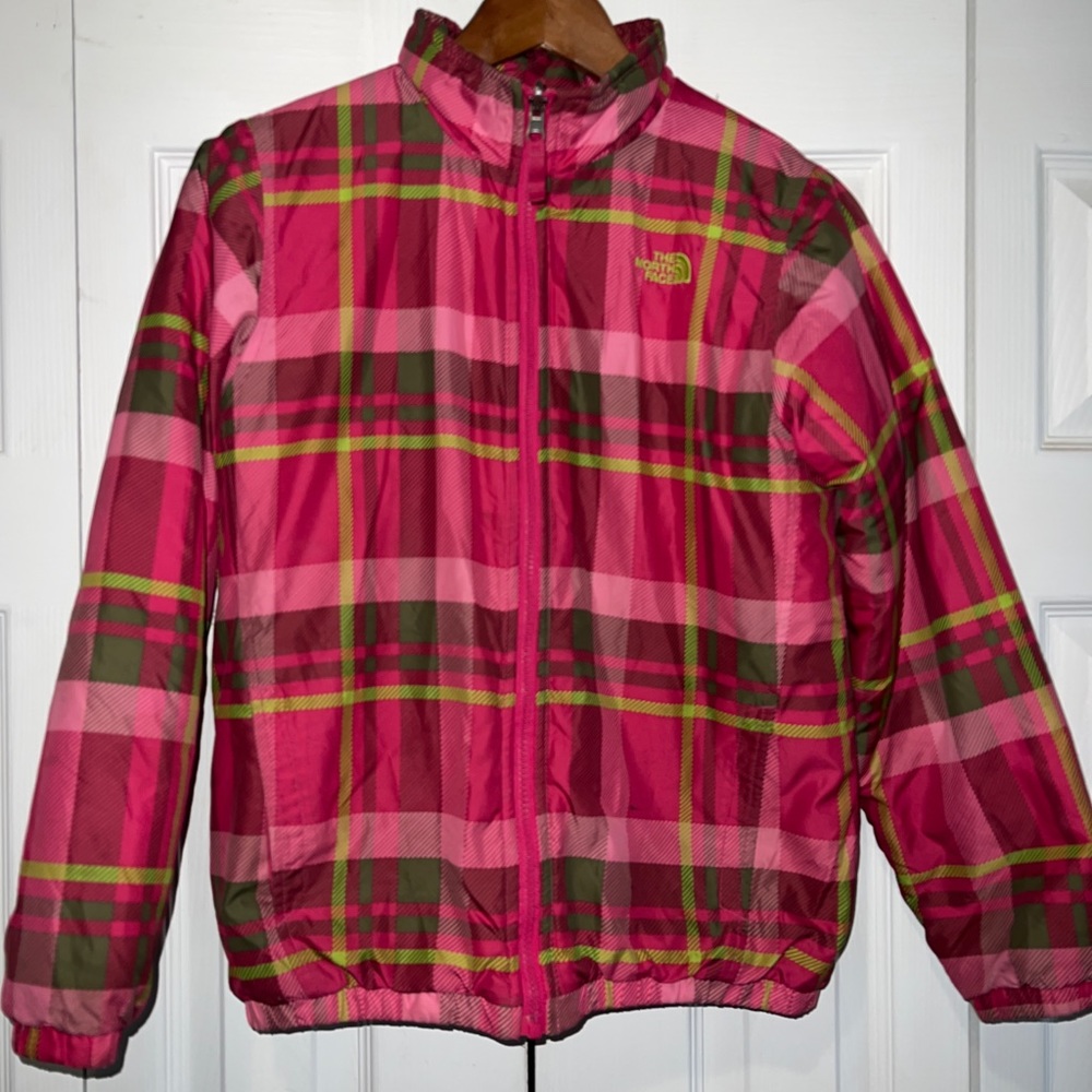 The North Face Girls Plaid Puffer Jacket
